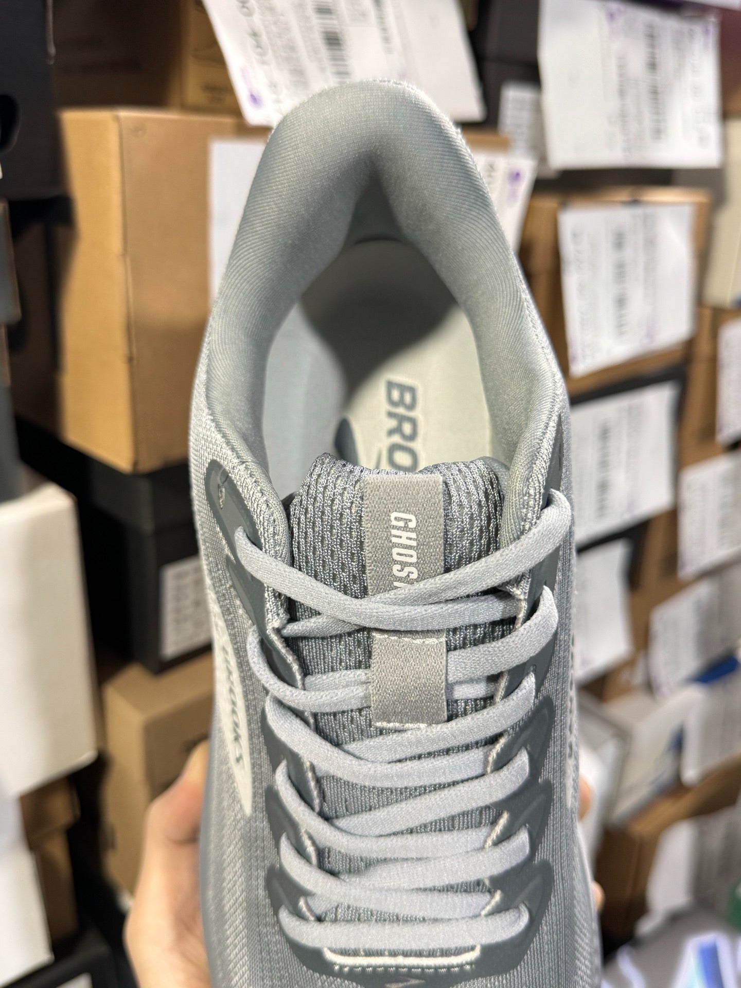 Brooks Ghost 17 Men's Neutral Road Running Shoes (Primer Grey/Oyster Mushroom)