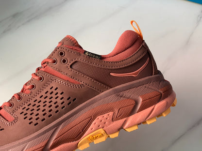 HOKA Ultra Low Gore-Tex Taupe Brown | Warm Orange Yellow