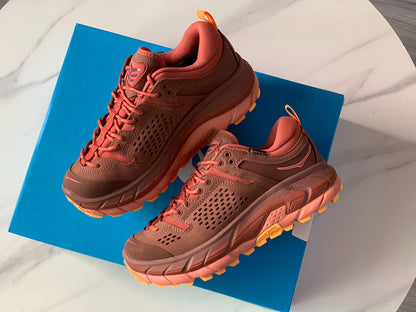 HOKA Ultra Low Gore-Tex Taupe Brown | Warm Orange Yellow