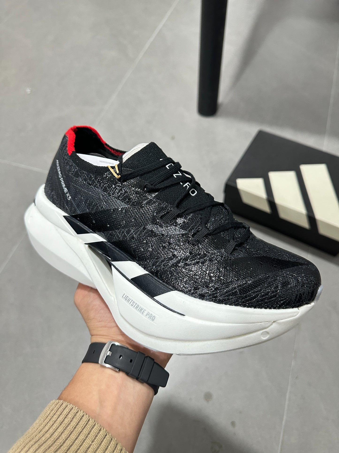 Adidas Adizero Prime X3 Strung Shoes Black | Red | White