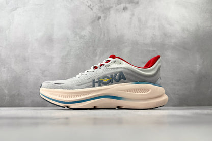 HOKA Bondi 9 Men's Running Shoes - Thunder Cloud/Vermillion