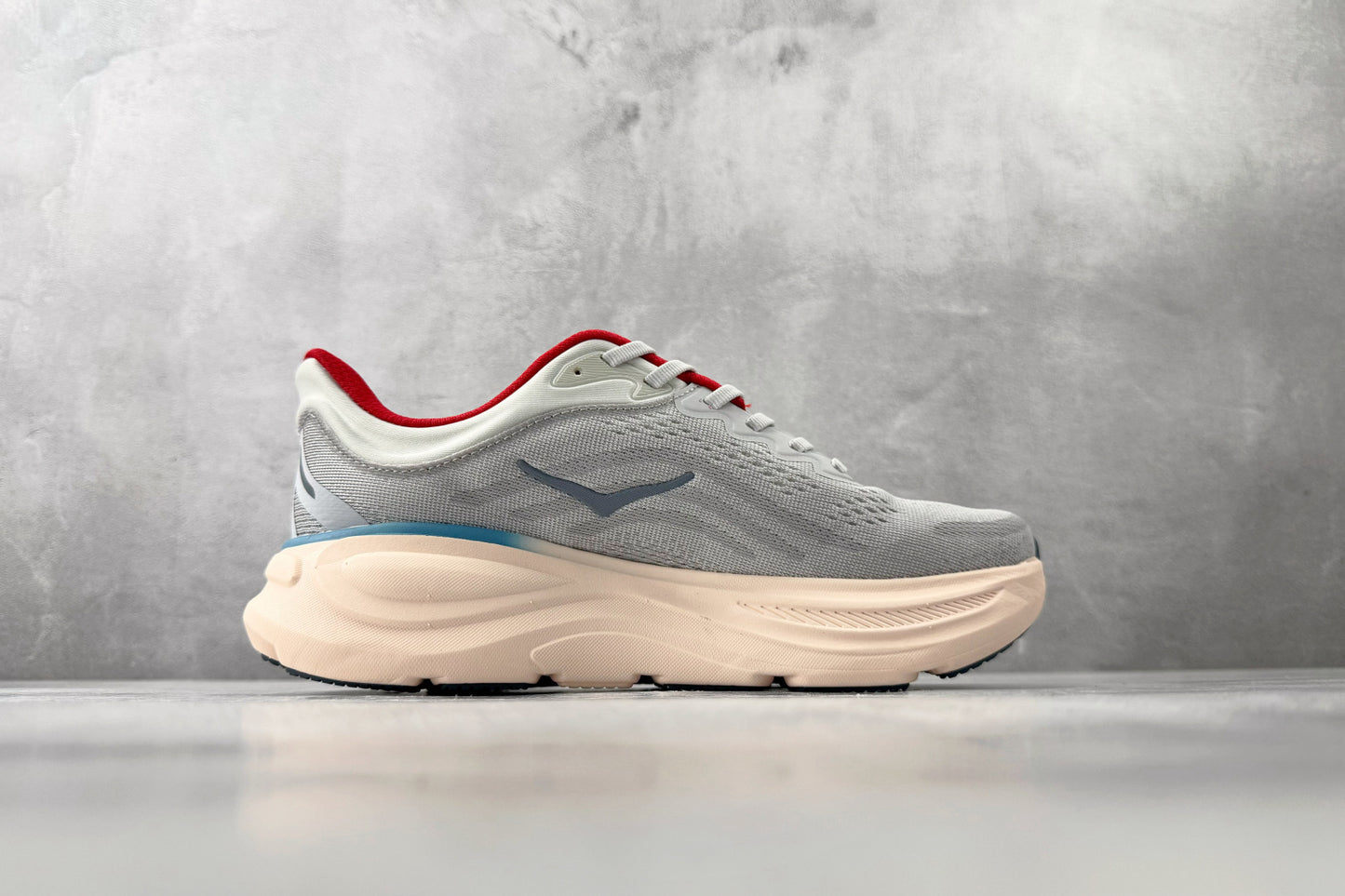 HOKA Bondi 9 Men's Running Shoes - Thunder Cloud/Vermillion
