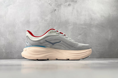 HOKA Bondi 9 Men's Running Shoes - Thunder Cloud/Vermillion