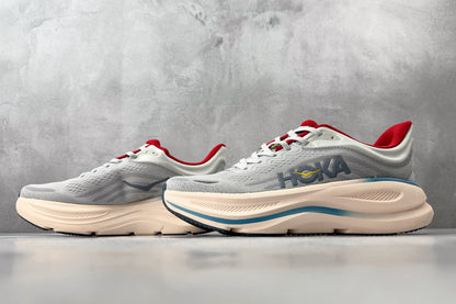 HOKA Bondi 9 Men's Running Shoes - Thunder Cloud/Vermillion