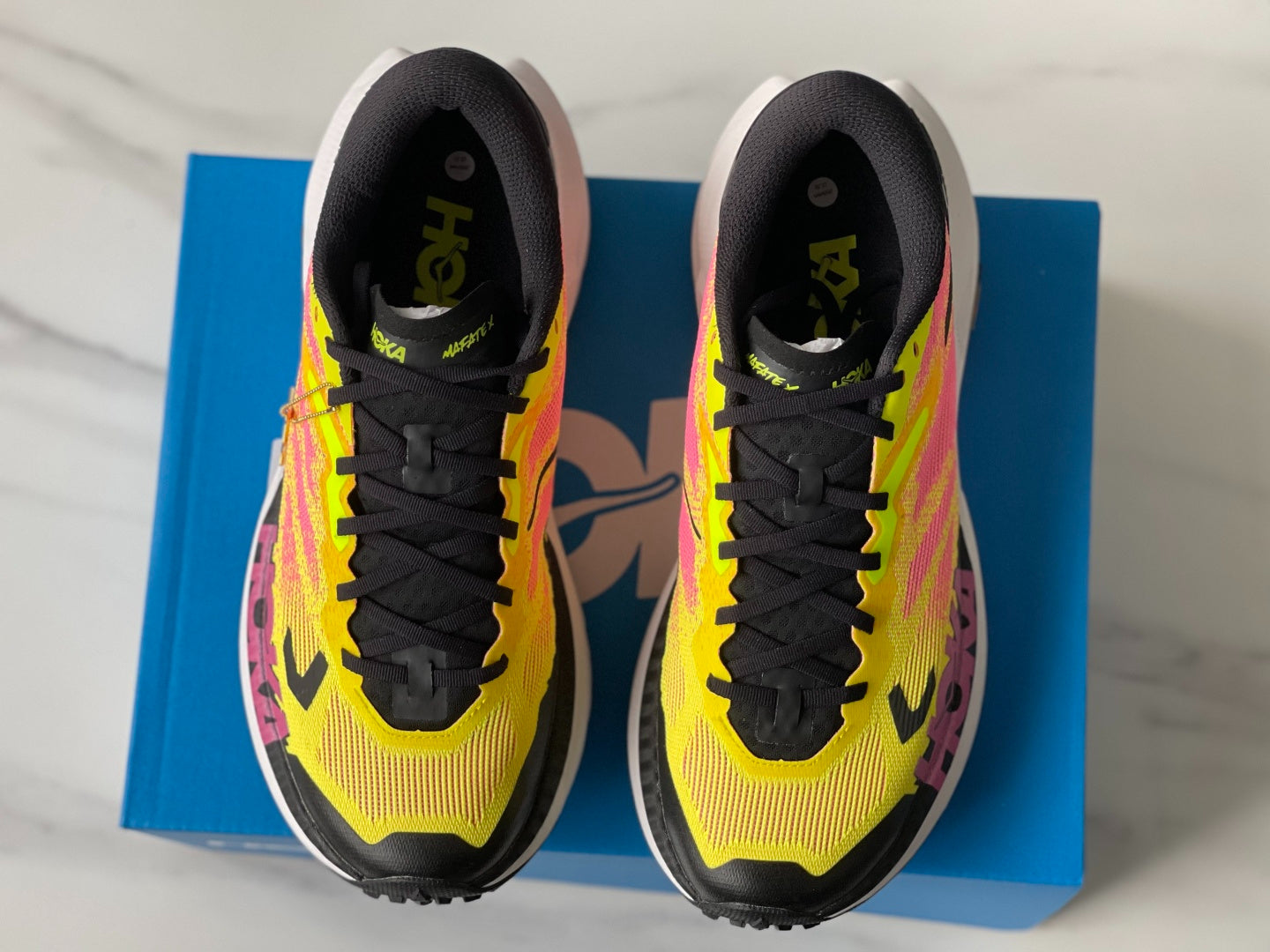 HOKA Mafate X Black | Yellow | Pink