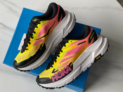 HOKA Mafate X Black | Yellow | Pink