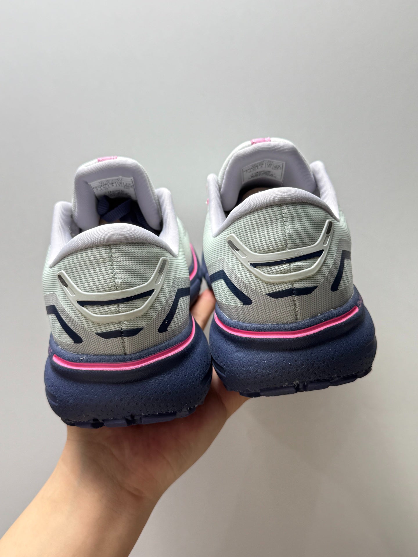 Brooks Women's Ghost 15 Neutral Road Running Shoes (Oyster/Indigo/Pink)