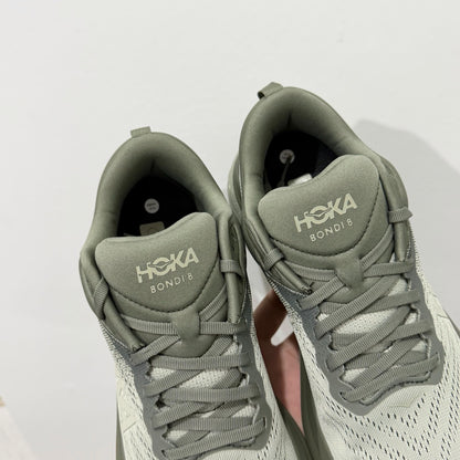 HOKA Bondi 8 Olive Haze Athletic Shoes