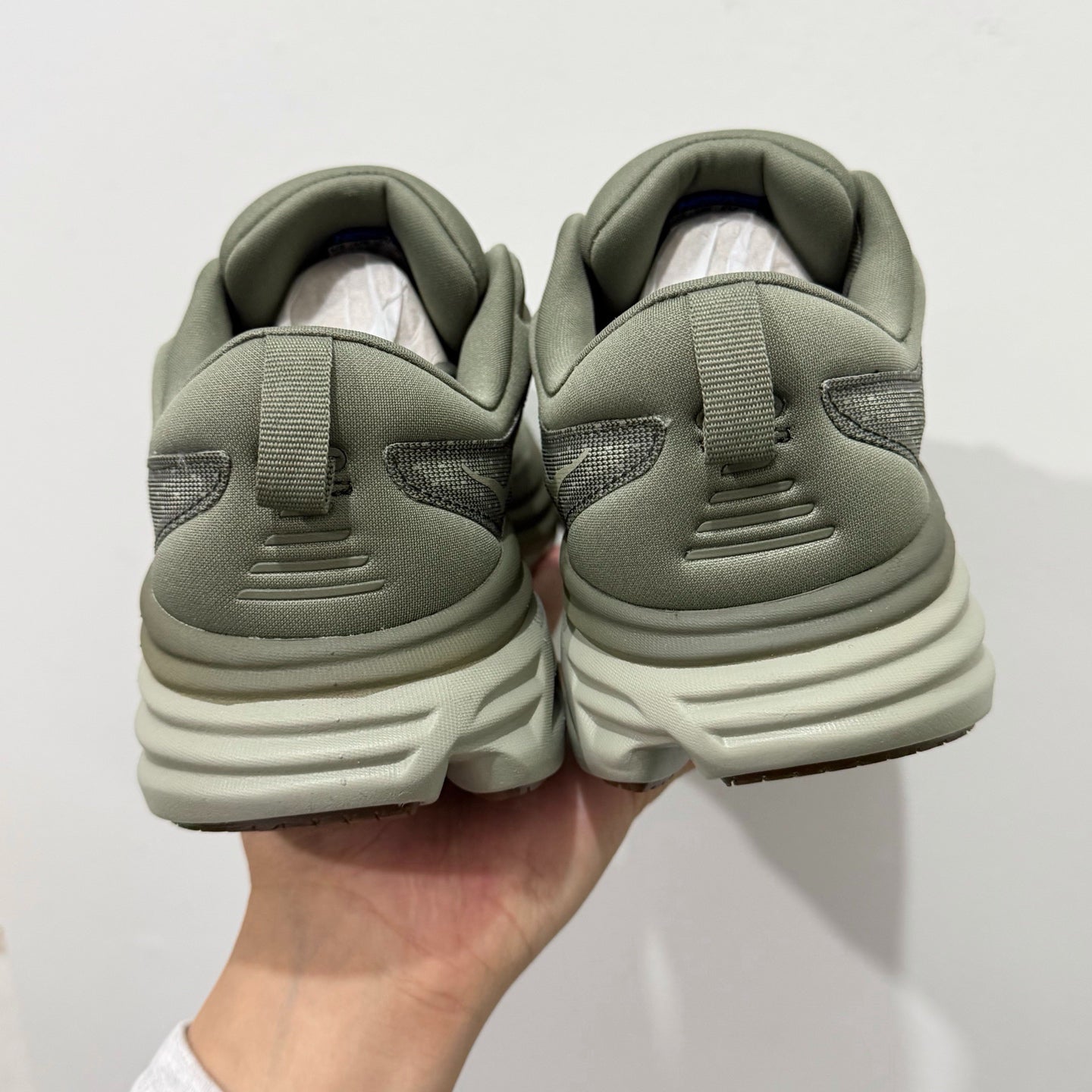 HOKA Bondi 8 Olive Haze Athletic Shoes