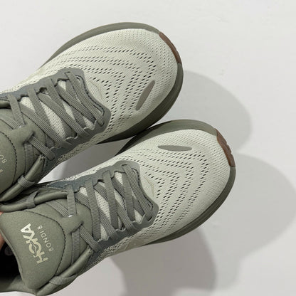 HOKA Bondi 8 Olive Haze Athletic Shoes