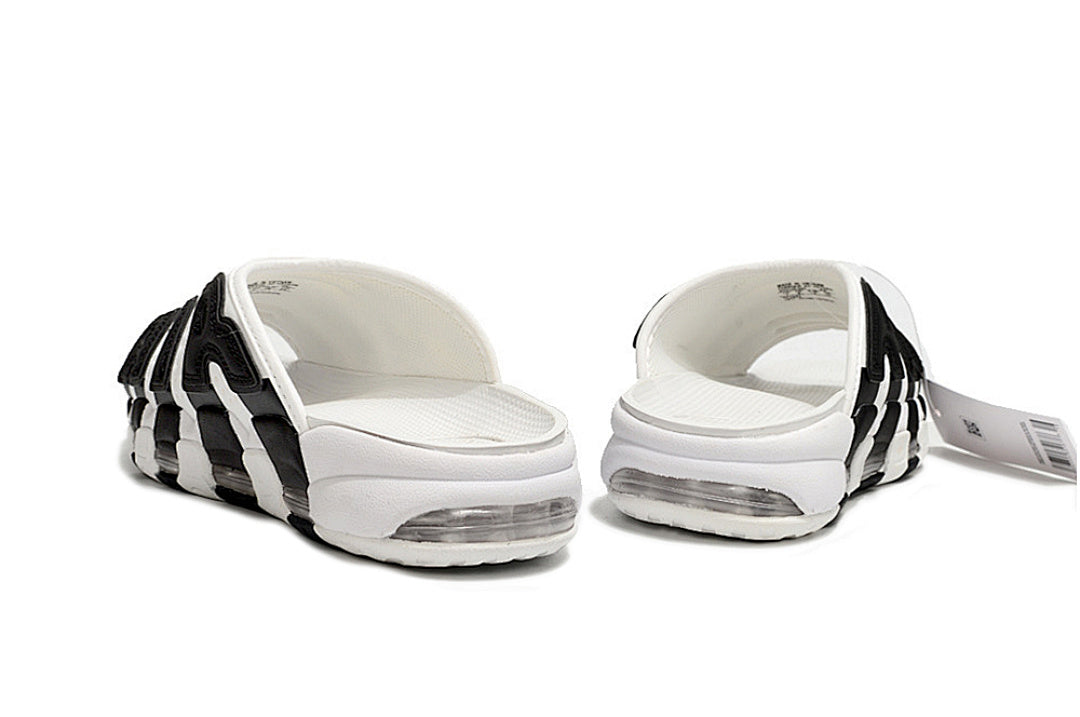 Nike "White Black Red" Uptempo Slides FJ7808-101
