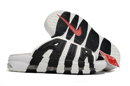 Nike "White Black Red" Uptempo Slides FJ7808-101