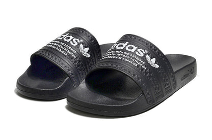 Adidas Originals Adilette Core Black/White Logo Slide Sandals GX6965
