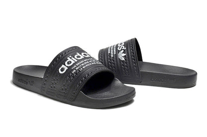 Adidas Originals Adilette Core Black/White Logo Slide Sandals GX6965