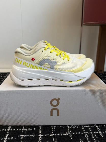 Cloudmonster Off White Lemon Yellow Cushioned Running Shoes Unisex Monster Chunky Sole Athletic Trainers