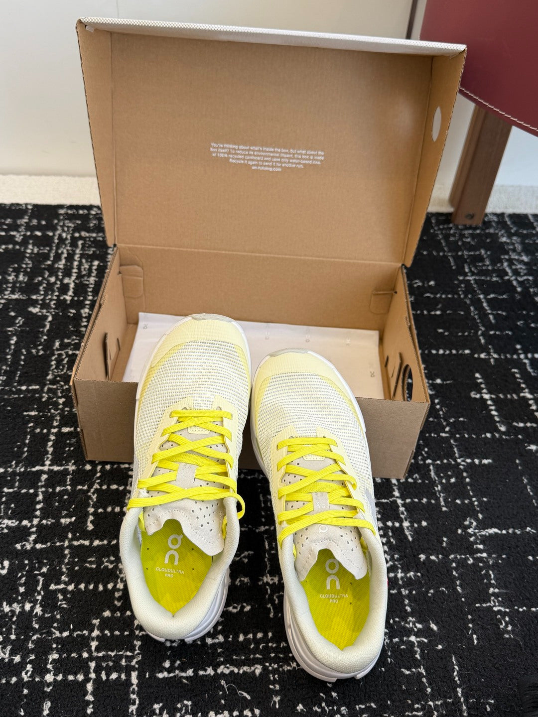 Cloudmonster Off White Lemon Yellow Cushioned Running Shoes Unisex Monster Chunky Sole Athletic Trainers
