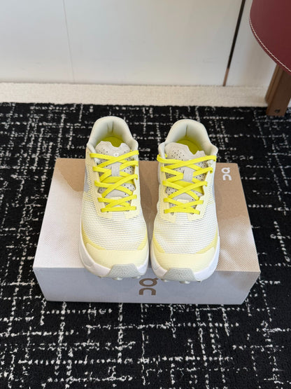 Cloudmonster Off White Lemon Yellow Cushioned Running Shoes Unisex Monster Chunky Sole Athletic Trainers