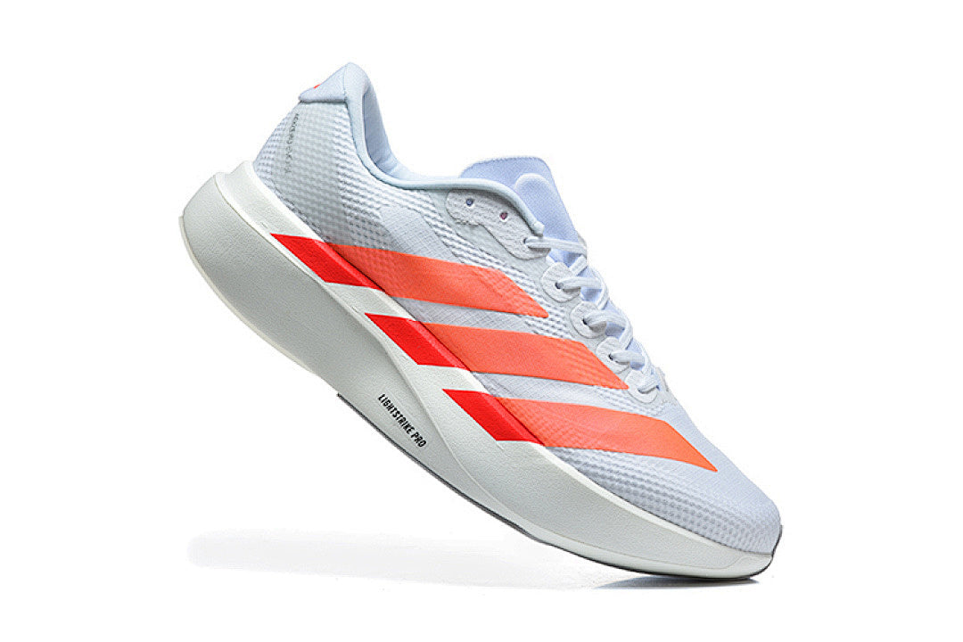 Adidas Adizero Evo SL Running Shoes in Cloud White / Solar Orange