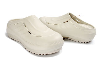 Adidas Adilette Platform Clogs Off-White Slip-On Recovery Shoes JH9853