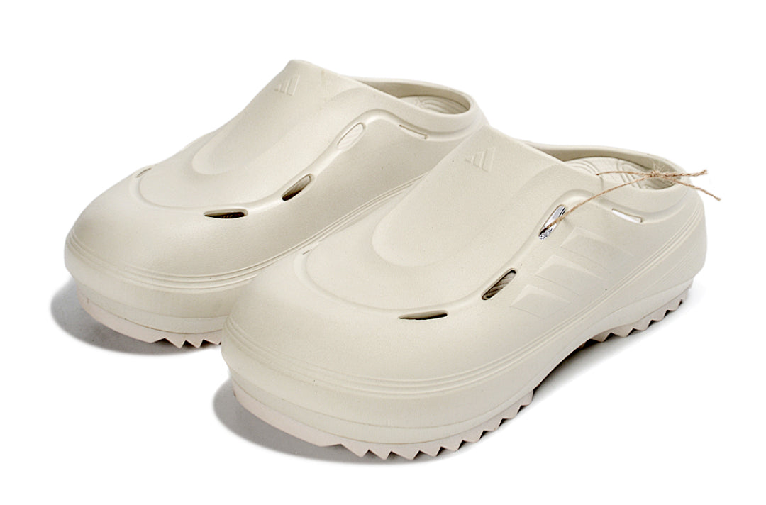 Adidas Adilette Platform Clogs Off-White Slip-On Recovery Shoes JH9853