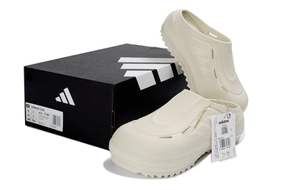 Adidas Adilette Platform Clogs Off-White Slip-On Recovery Shoes JH9853