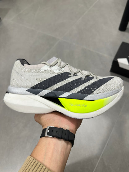 Adidas ADIZERO ADIOS PRO 4 (Grey / Black / Volt colorway)