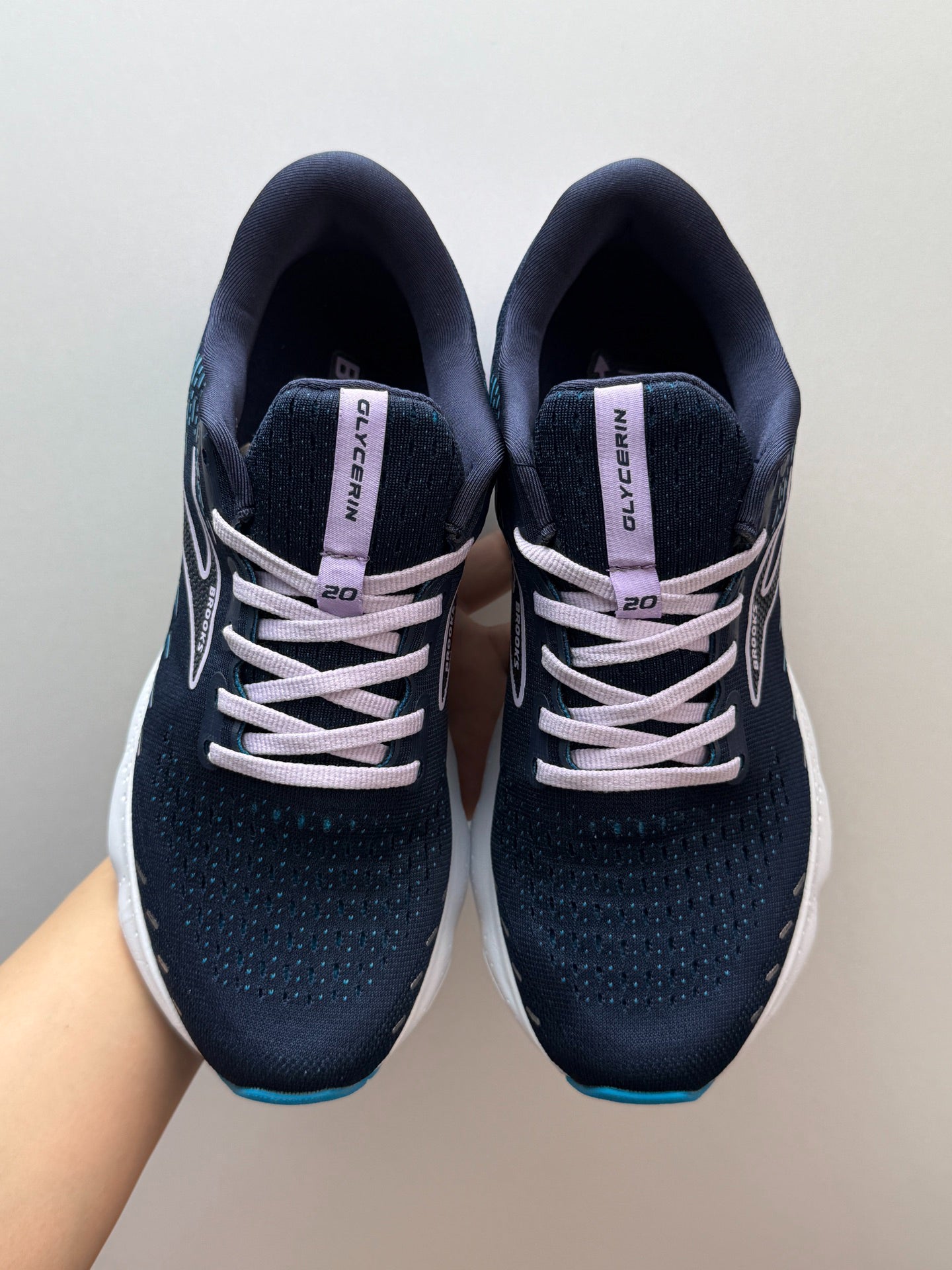 Brooks Women's Glycerin 20 Neutral Road Running Shoes (Peacoat/Ocean/Pastel Lilac)