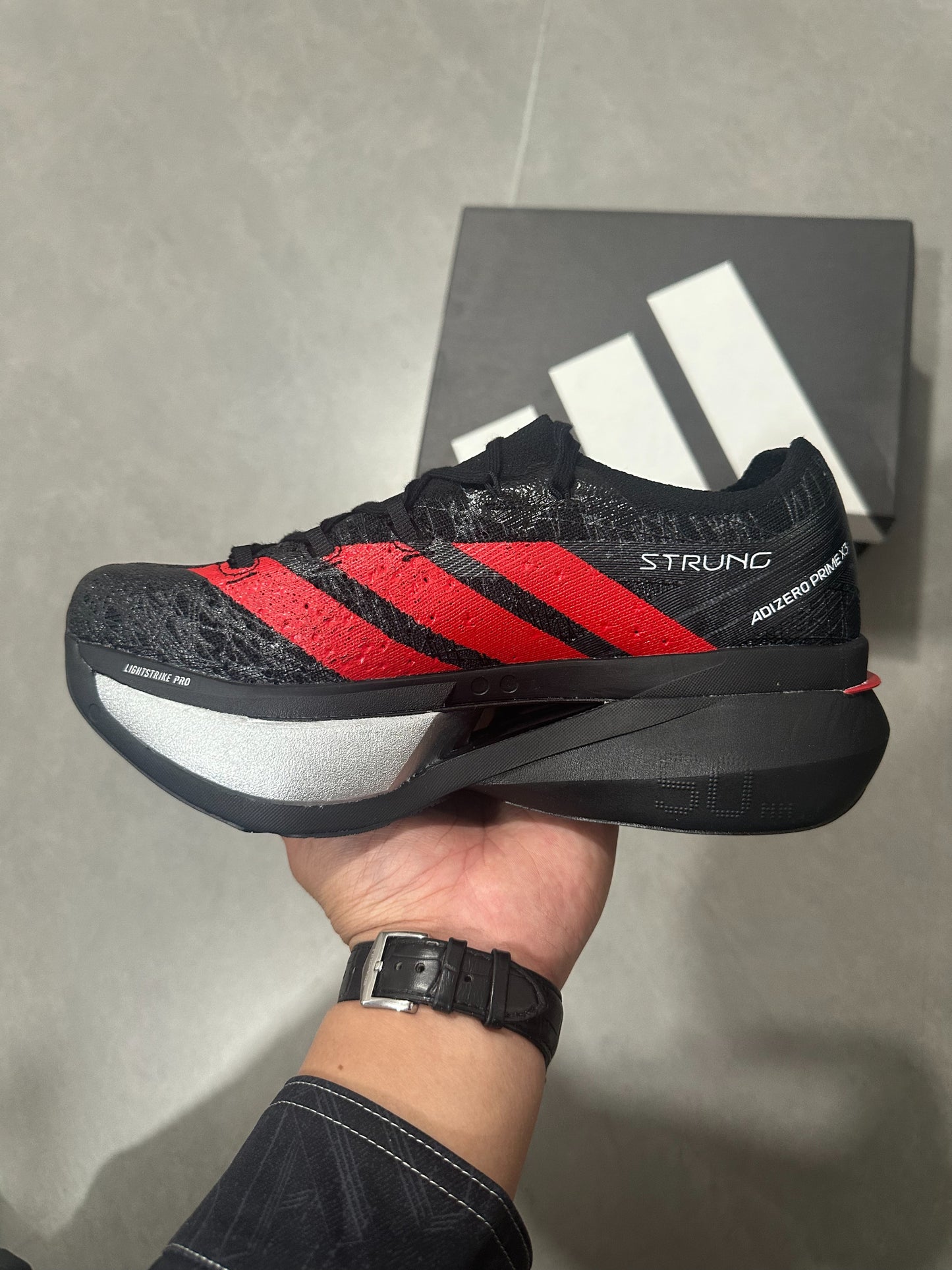 Adidas Adizero Prime X3 Strung Shoes Black | Red