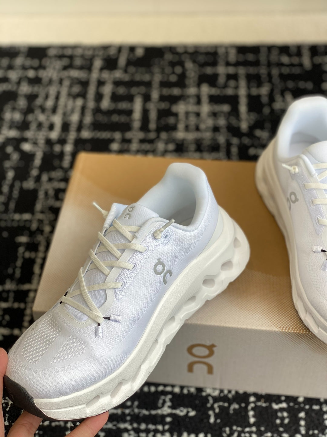 Cloudtilt Cushioned Running Sneakers White Rainbow Gradient Breathable Mesh Sport Shoes Unisex