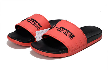 Adidas x Mercedes AMG Petronas F1 Adilette Slides Red Black Custom-Edition