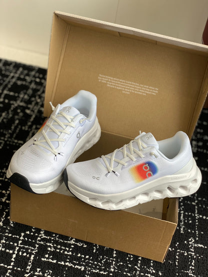 Cloudtilt Cushioned Running Sneakers White Rainbow Gradient Breathable Mesh Sport Shoes Unisex