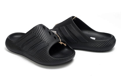 Adidas Purechill All-Black Open-Toe Recovery Slides IF6765