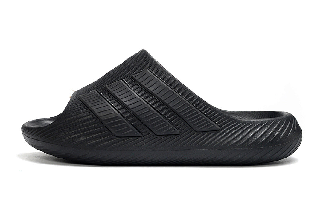 Adidas Purechill All-Black Open-Toe Recovery Slides IF6765