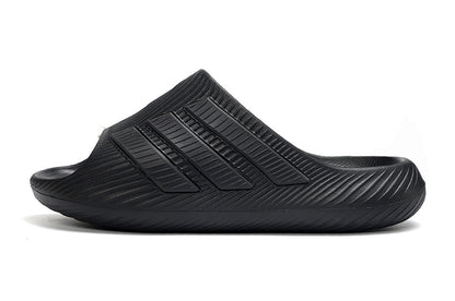 Adidas Purechill All-Black Open-Toe Recovery Slides IF6765