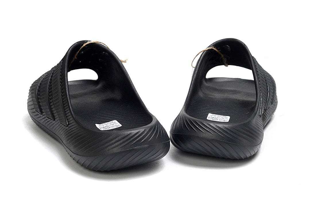 Adidas Purechill All-Black Open-Toe Recovery Slides IF6765