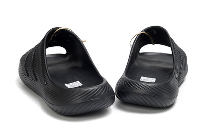 Adidas Purechill All-Black Open-Toe Recovery Slides IF6765