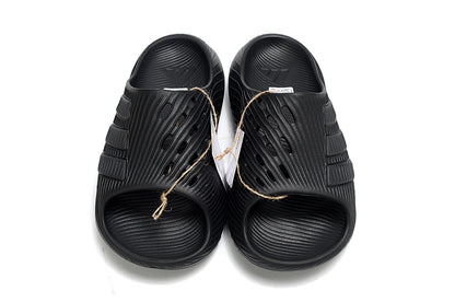 Adidas Purechill All-Black Open-Toe Recovery Slides IF6765