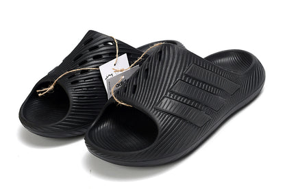 Adidas Purechill All-Black Open-Toe Recovery Slides IF6765