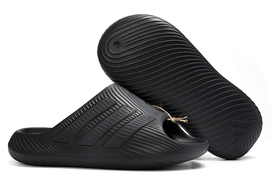 Adidas Purechill All-Black Open-Toe Recovery Slides IF6765