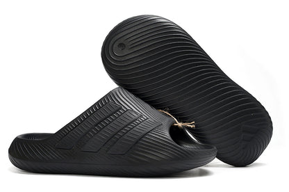 Adidas Purechill All-Black Open-Toe Recovery Slides IF6765