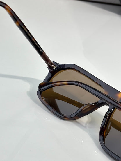 Dolce & Gabbana Tortoiseshell Aviator Sunglasses with Brown Lenses