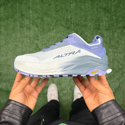 Altra Olympus 6 White Lavender Grey Zero Drop Breathable Trail Running Sneakers