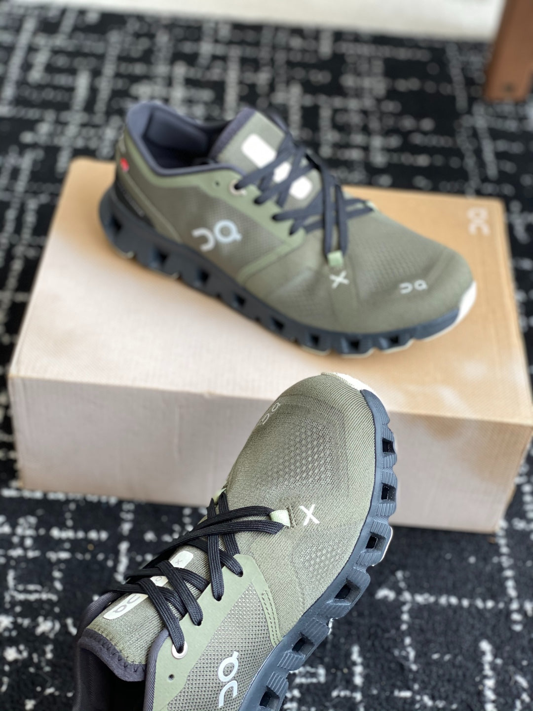 Cloud X 3 Training Sneakers Olive Green Black Breathable Mesh Sport Shoes Unisex