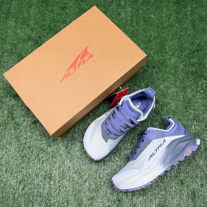 Altra Olympus 6 White Lavender Grey Zero Drop Breathable Trail Running Sneakers
