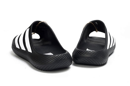Adidas Purechill Core Black White Open-Toe Recovery Slides KI0064