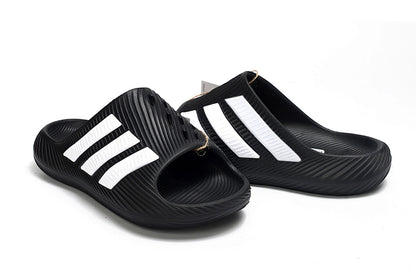 Adidas Purechill Core Black White Open-Toe Recovery Slides KI0064