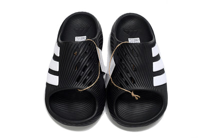 Adidas Purechill Core Black White Open-Toe Recovery Slides KI0064