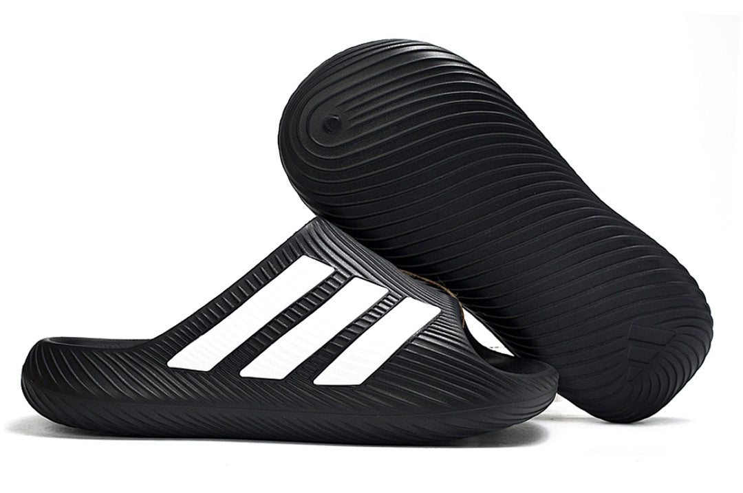 Adidas Purechill Core Black White Open-Toe Recovery Slides KI0064