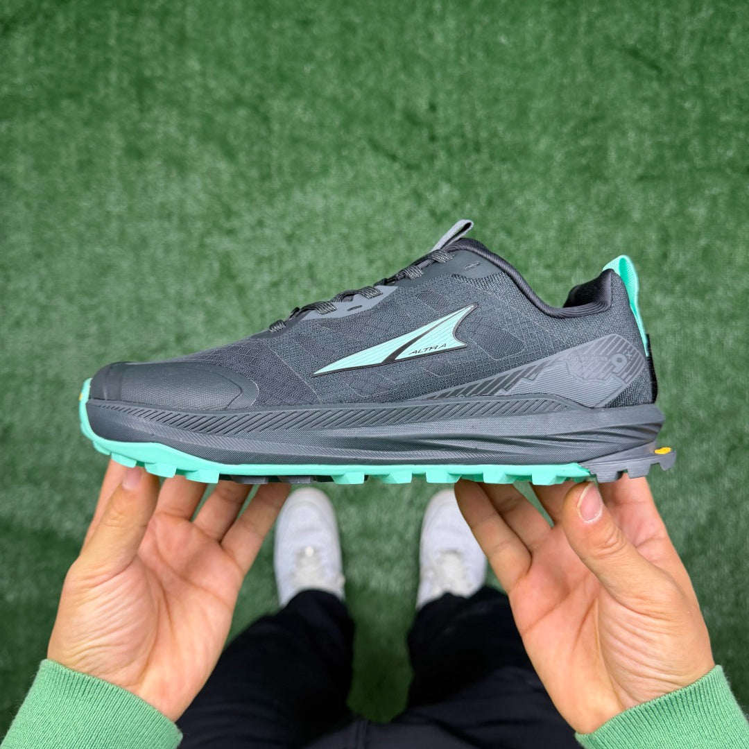 Altra Lone Peak 7 Dark Grey Mint Green Zero Drop Breathable Trail Running Sneakers