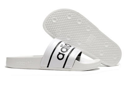 Adidas Originals Adilette White/Black Logo Slide Sandals GX6967